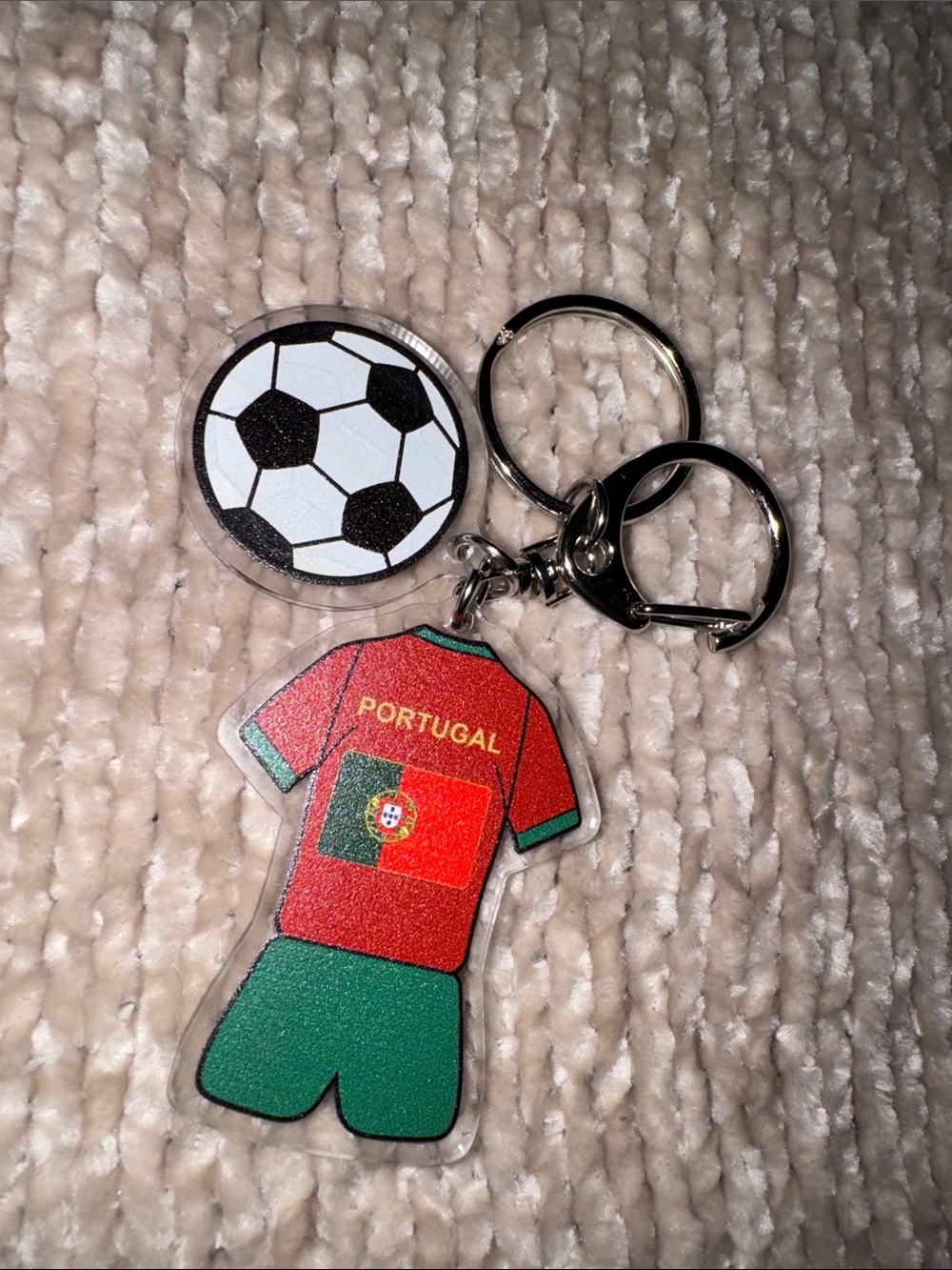 Portugal Soccer Ball Jersey Keychain Bag charm NWOT